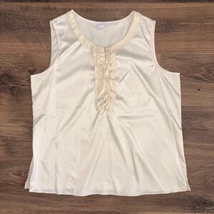 Charter Club Ivory Sleeveless Blouse